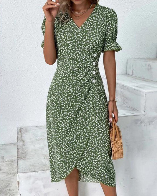 Maya | Floral Dress with Tummy Coverage
