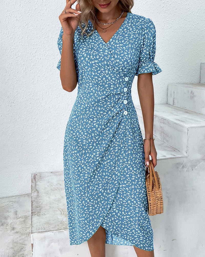 Maya | Floral Dress with Tummy Coverage