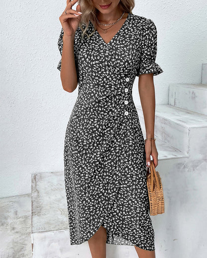 Maya | Floral Dress with Tummy Coverage