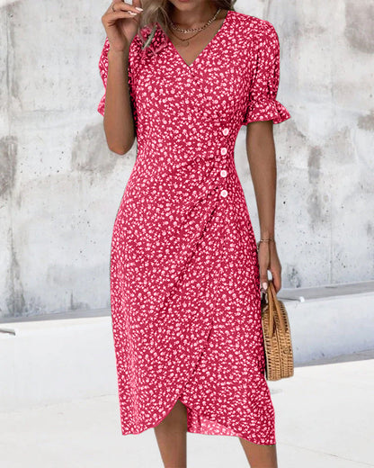 Maya | Floral Dress with Tummy Coverage